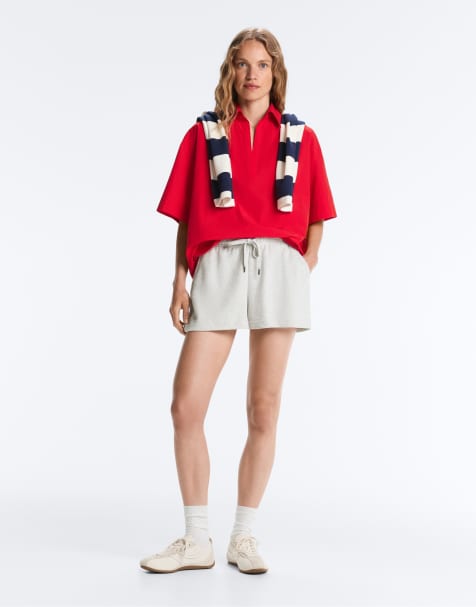 OYSHO - Polo in 100% cotone rossa - view 1