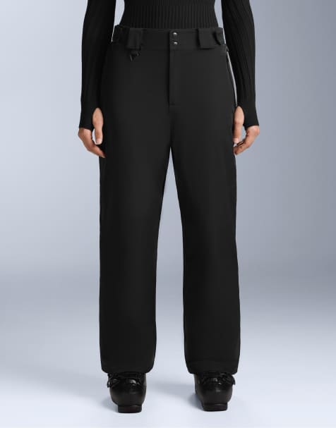 OYSHO Primaloft® feel the performance tm ski waterproof relaxed straight-leg trousers in black - view 1