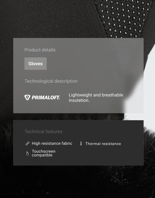 OYSHO Primaloft® gepolsterte Handschuhe mit Faux-Fur-Effekt in Schwarz, 4 von 4