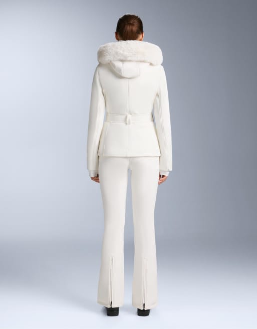 OYSHO - Primaloft® - Giacca da sci super slim resistente all'acqua bianco sporco, 4 di 4