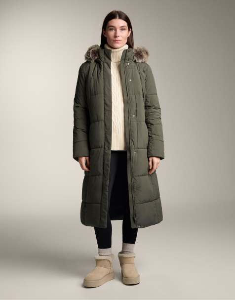 OYSHO - Primaloft® - Giacca imbottita idrorepellente taglio lungo verde - view 1