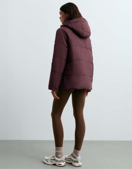 OYSHO - Primaloft® - Rød vandafvisende og foret jakke, 4 af 6