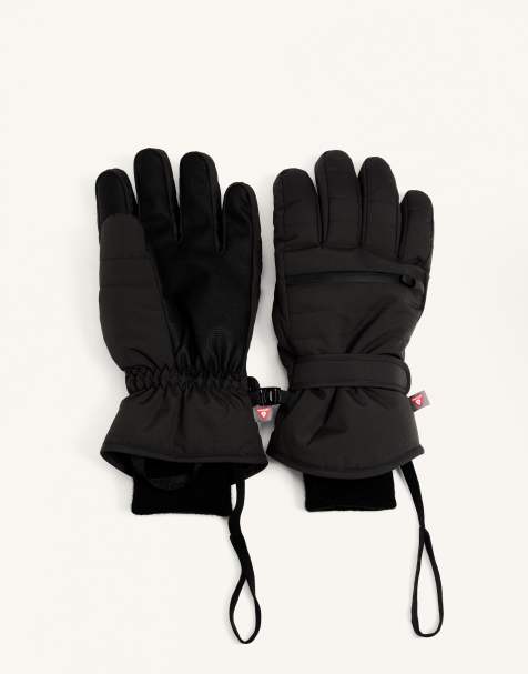 OYSHO Primaloft® ski technical gloves in black - view 1