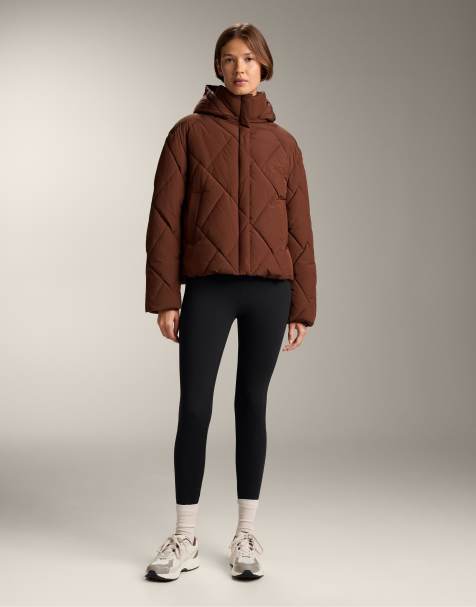 OYSHO Primaloft® water-repellent padded jacket in brown - view 1