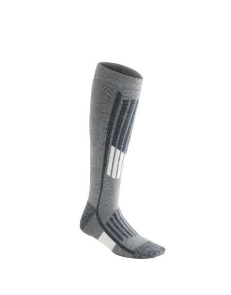 OYSHO Primaloft® yarn woolmark® wool blend long ski socks in grey melange - view 1