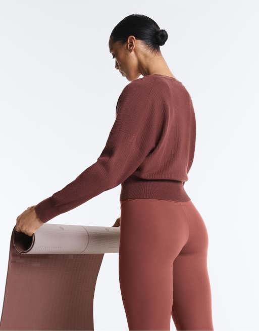 Oysho - Pull cache-cœur en maille - Mauve, 3 de 4