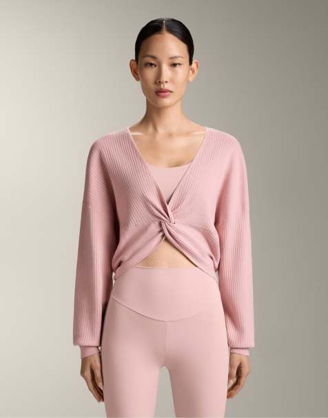 Oysho - Pull en maille torsadée - Rose pâle - view 1