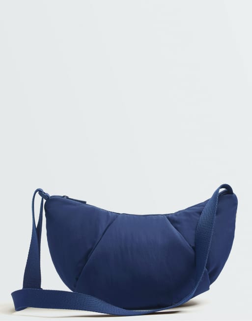 OYSHO Quilted crossbody bag in blue, 2 of 7