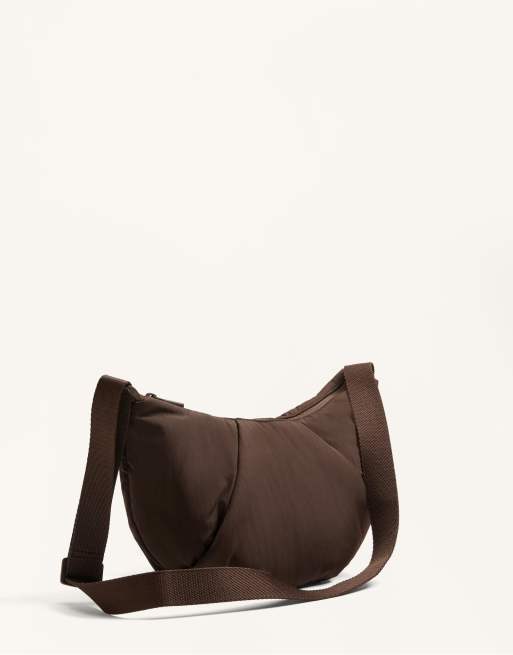 OYSHO quilted crossbody bag in brown, 7 of 7