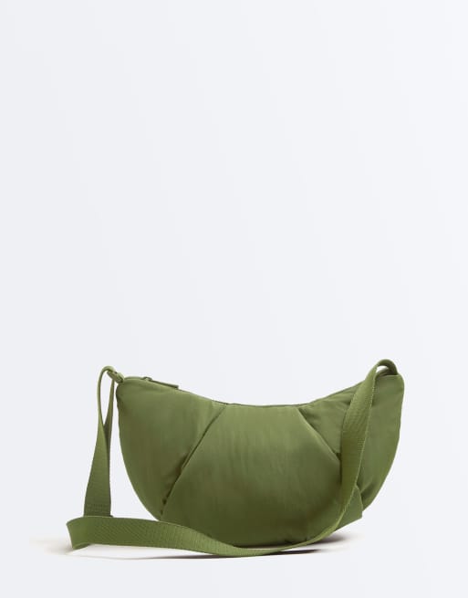 OYSHO Quilted crossbody bag in khaki, 2 of 4