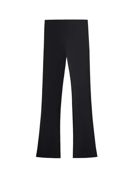 OYSHO Raise up compressive 80cm flare trousers in black, 7 of 7
