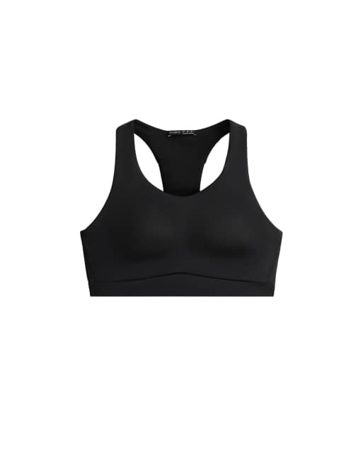 OYSHO Rapid dry medium support sports bra with pockets in black, 7 of 7