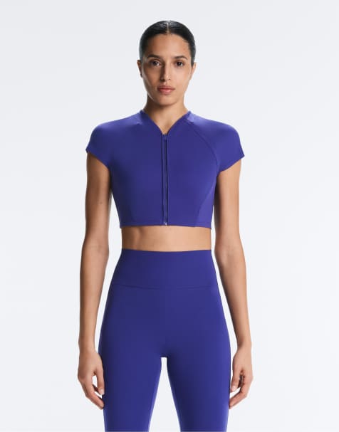 OYSHO – Reflektierendes Kompressions-Tanktop in Kobaltblau - view 1