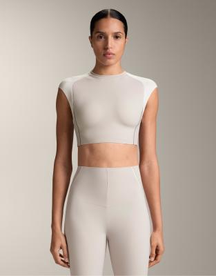 OYSHO - Reflektierendes Kompressions-Tanktop in Taupe-Grau