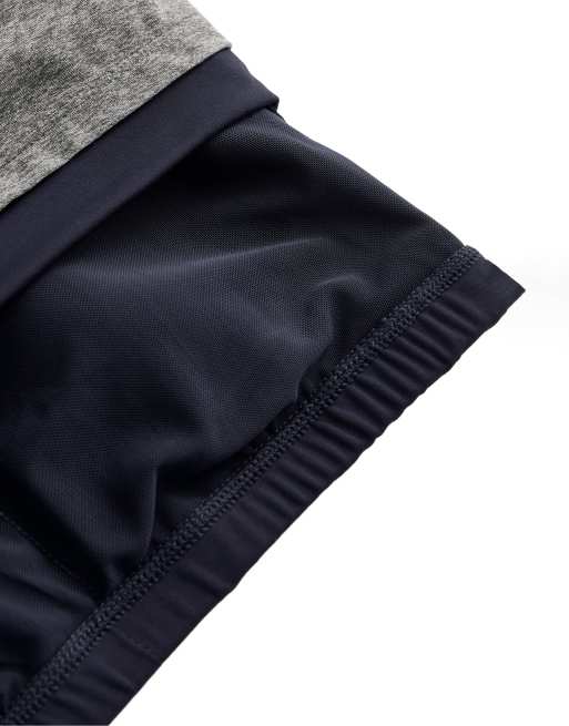 OYSHO Rib marl tank top / top overlay in grey and navy, 5 of 6
