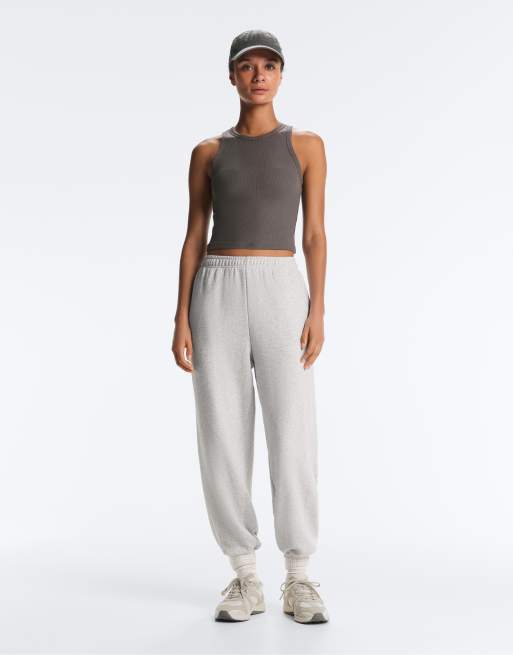 OYSHO Rib modal blend long tank top in coal, 2 of 7