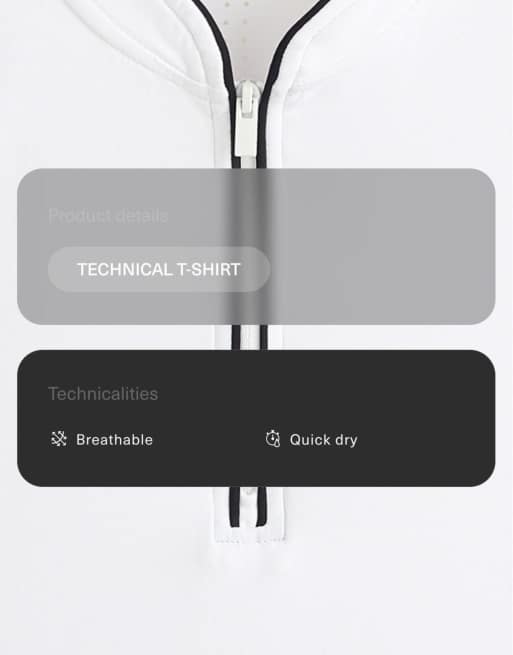OYSHO ærmeløs T-shirt med halv lynlås i råhvid, 6 af 7