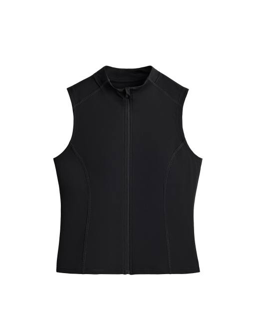 OYSHO ærmeløs T-shirt med lynlås i sort, 7 af 7