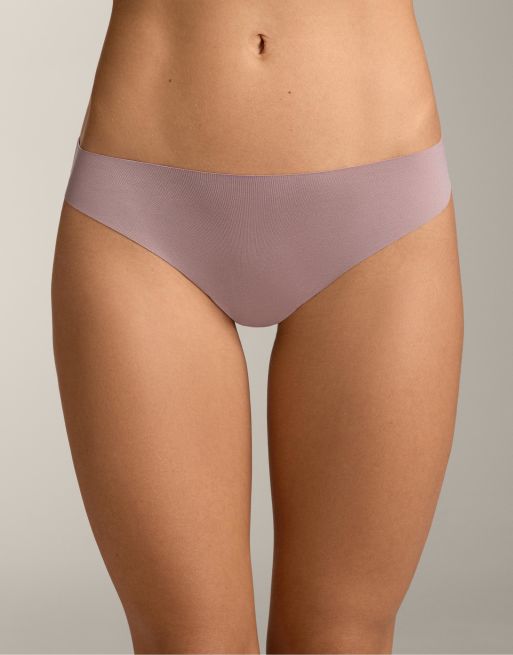 OYSHO – Rosa och grå, laserskurna stringtrosor i polyamidmix med osynlig design, 5-pack, 2 av 4