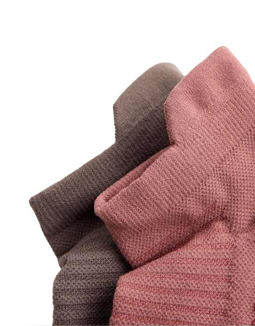 OYSHO – Rosa sneakerstrumpor för yoga och pilates i polyamid, 2-pack, 3 av 4