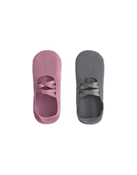 OYSHO – Rosa strumpor i polyamidmix för yoga och pilates med två remmar, 2-pack - view 1