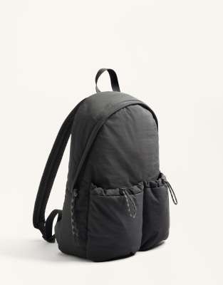 OYSHO - Rucksack in Anthrazitgrau mit Taschen