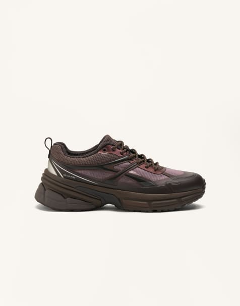OYSHO Running trainers in plum - view 1