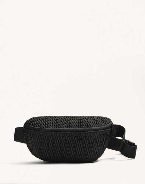 OYSHO - Sac banane texturé et matelassé - Noir - view 1