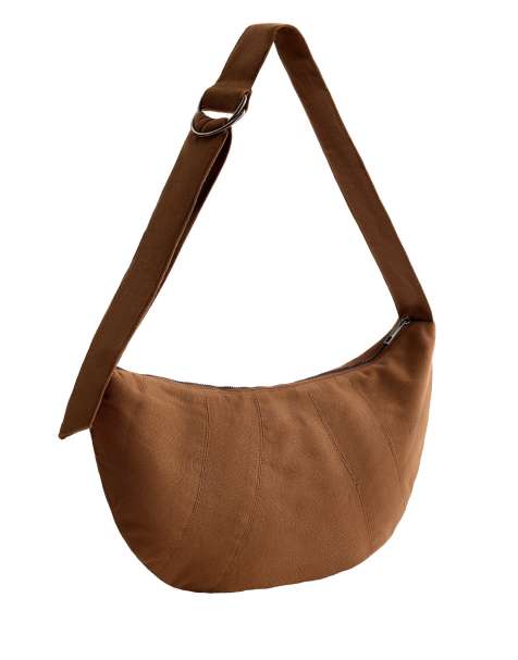 OYSHO - Sac bandoulière en coton 100% - Marron - view 1