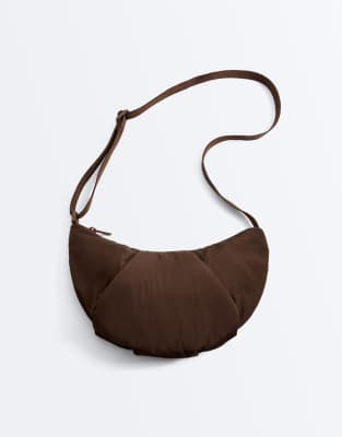 OYSHO - Sac bandoulière matelassé - Noir-Marron