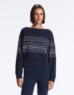 OYSHO - Sailor - Weiches Sweatshirt aus Modalmix in Marineblau mit Streifen