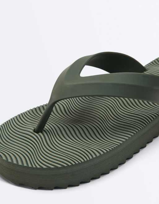 Oysho - Sandales de plage à plateforme texturée - Kaki, 4 de 6