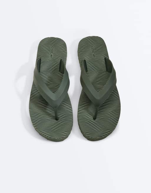 Oysho - Sandales de plage à plateforme texturée - Kaki, 5 de 6