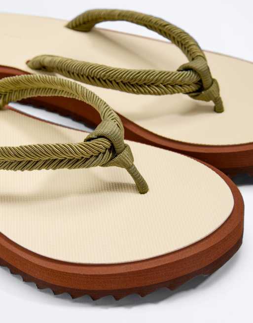 OYSHO - Sandali da mare in corda intrecciata kaki, 5 di 7