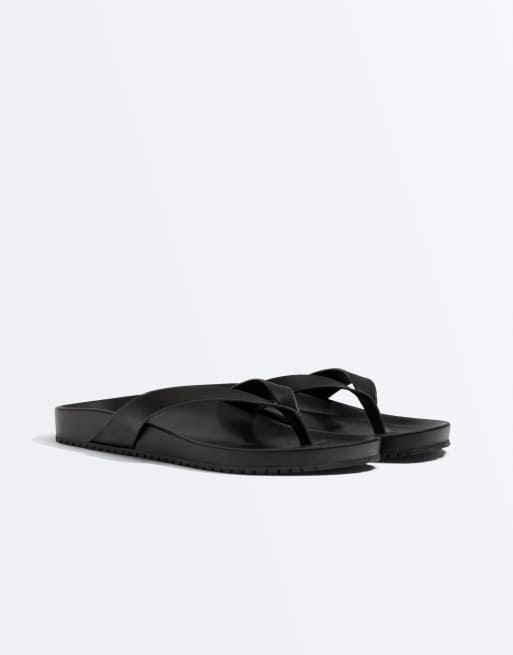 OYSHO - Sandali neri con fascette, 3 di 4