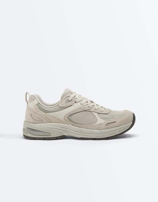 OYSHO - Scarpe sportive stile running color visone