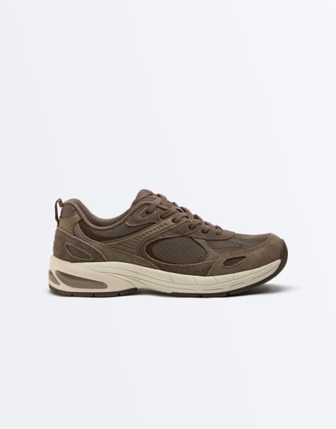 OYSHO - Scarpe sportive stile running marroni - view 1