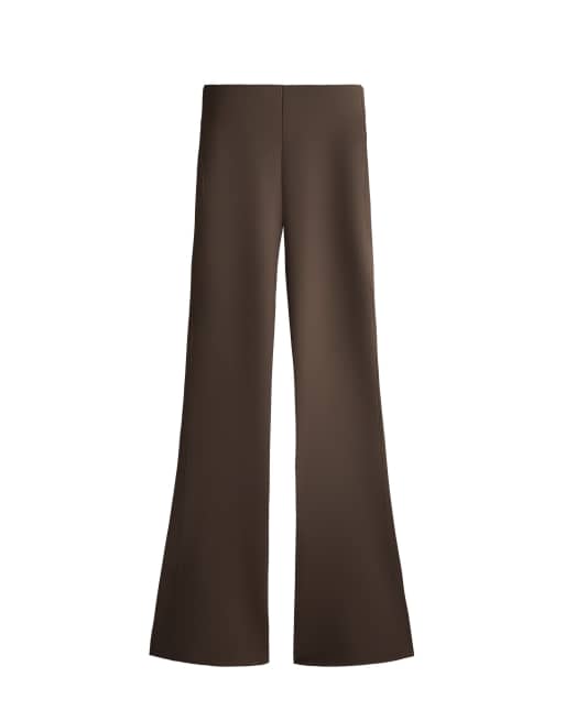 OYSHO – Schlaghose in Schwarz mit hohem Bund und Neoprenoptik, 4 von 4