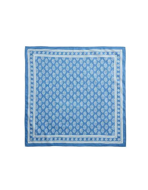 OYSHO sciarpa stampata in 100% cotone azzurro chiaro, 2 di 4