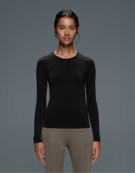 OYSHO Seamless base layers t-shirt in black - view 1