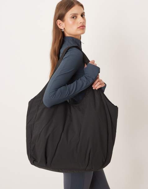 OYSHO – Shopper-Tasche in Schwarz mit kontrastierenden Henkeln - view 1
