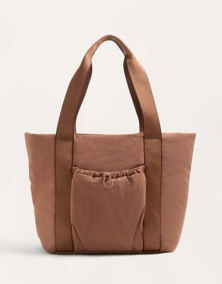 OYSHO - Shopper-Tasche in Terrakotta mit Fronttasche-Blau