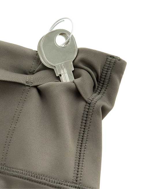 OYSHO short de sport taille haute à séchage rapide 15 cm avec poche noir, 5 de 7