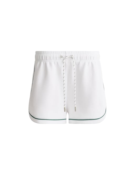OYSHO - Short en piqué de coton avec passepoil - Blanc cassé, 7 de 7