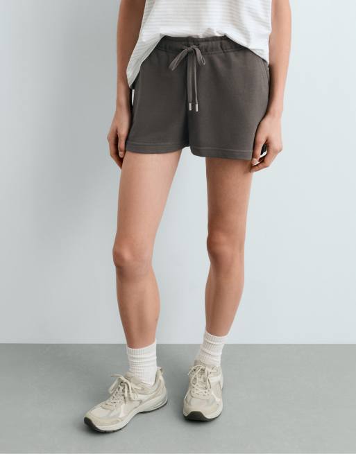 OYSHO - Short en polaire de coton mélangé - Anthracite, 2 de 7