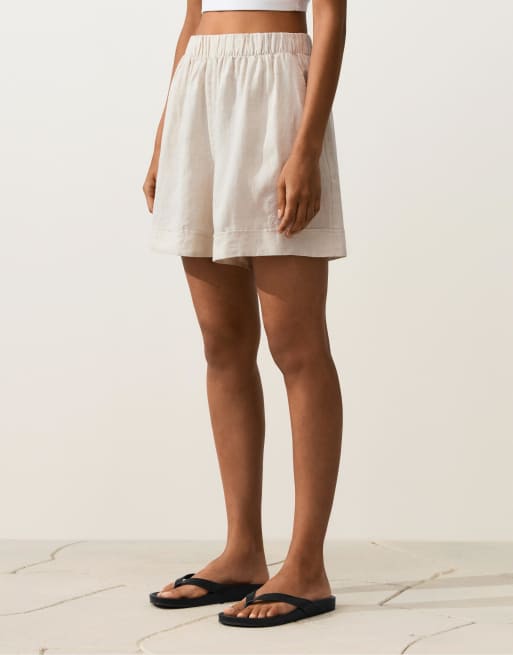 OYSHO - Short en pur lin - Sable chiné, 2 de 4