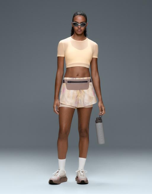 OYSHO Short-sleeved sheer tank top in vanilla, 2 of 7