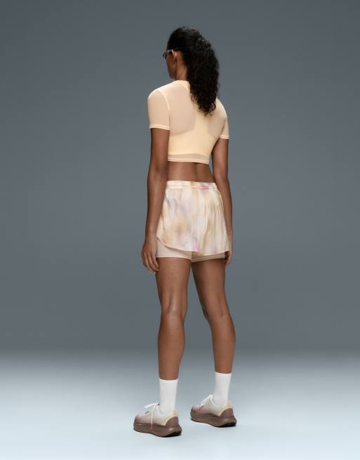 OYSHO Short-sleeved sheer tank top in vanilla, 4 of 7