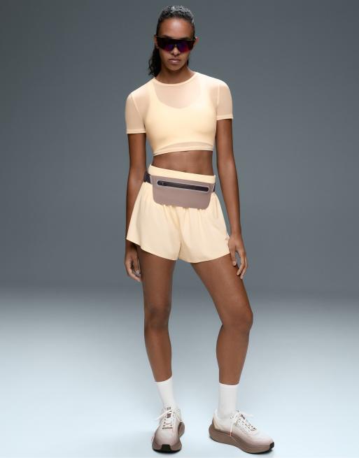 OYSHO Short-sleeved sheer tank top in vanilla, 5 of 7