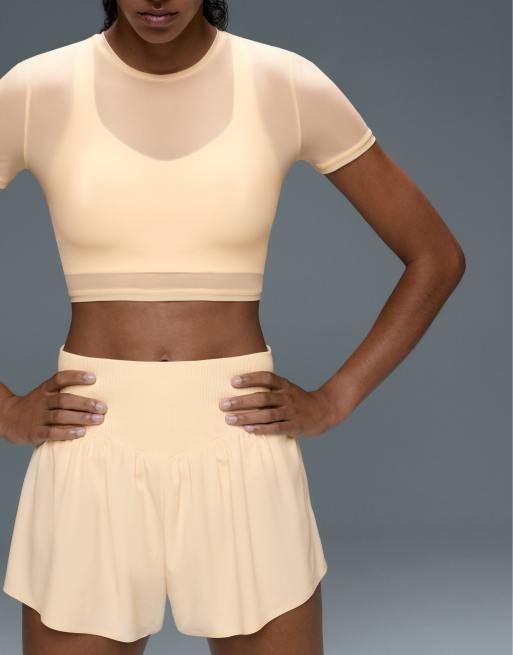 OYSHO - Short technique sans coutures taille haute - Vanille, 4 de 7